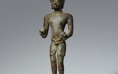 A Thai Buriram province copper alloy figure of Avalokiteshvara. 7th/8th century
