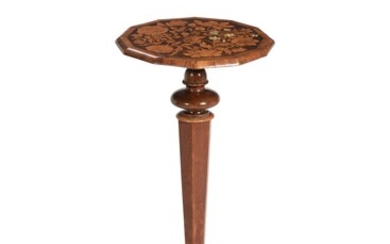 A William & Mary walnut and marquetry torchere stand