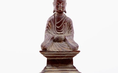 A bronze statue of Gautama Buddha