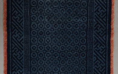 A carpet, BaoToU, old, China. Approx. 143x73 cm.