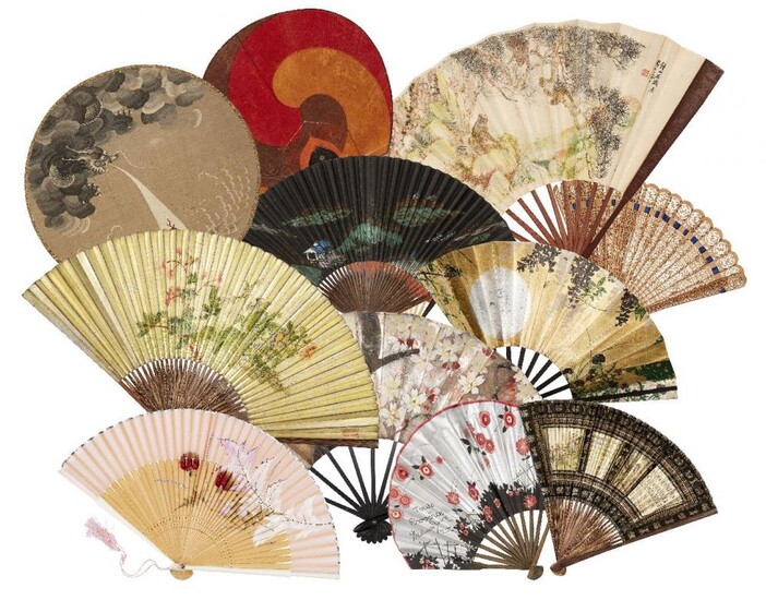 A collection of Japanese fans, late 19th-early...