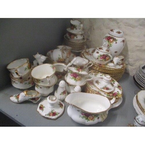 A collection of Royal Albert Old Country Roses china to incl...