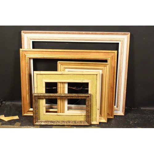 A collection of five frames, the largest rebate size - 25" x...