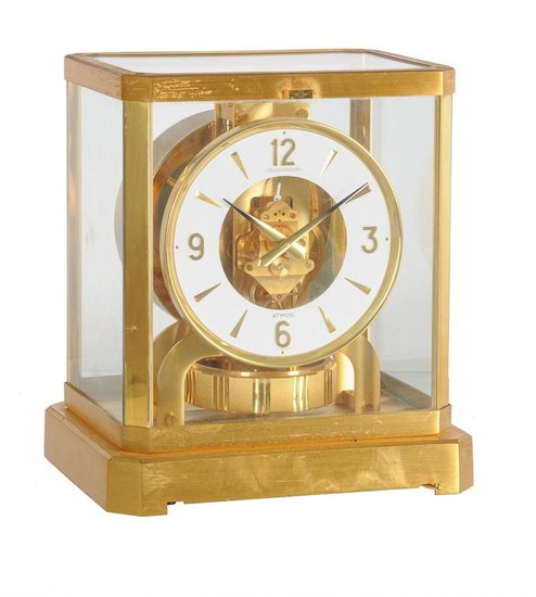 A gilt brass 'Atmos' timepiece, Jaeger-LeCoultre, model 528, 1970’s