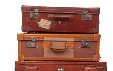 A group of luggage, mainly 1930s-50s