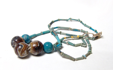A lovely Egyptian faience bead necklace