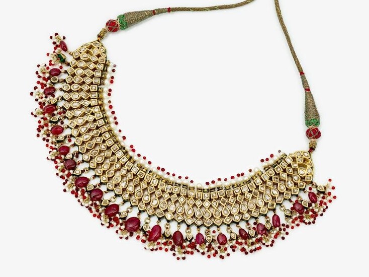 A magnificently decorated Indian wedding necklace