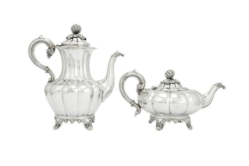 A matched Victorian sterling silver tea and coffee