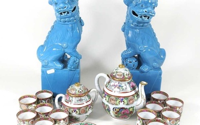 A mid 20th century Chinese porcelain part coffee service, together...