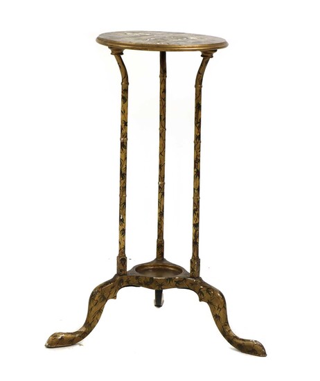 A painted and gilded Jardinière stand