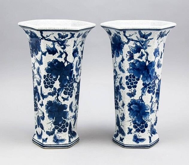 A pair of ceramic vases, 20th