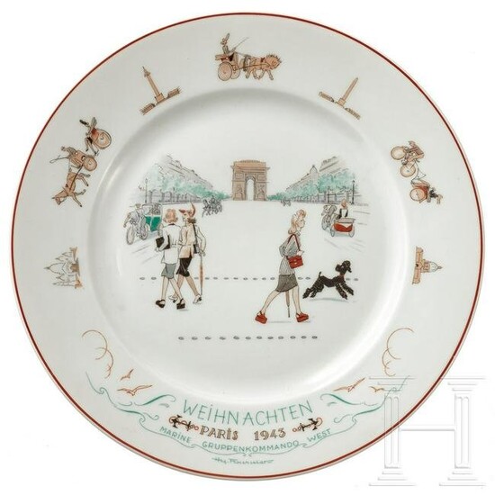 A plate "Christmas Paris 1943"