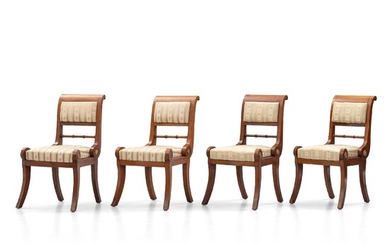 A set of four Swedish Empire chairs, attributed C F Sundvall.