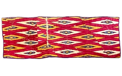 A silk backed Ikat panel, 19th century or earlier.