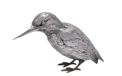 A silver model of a kingfisher