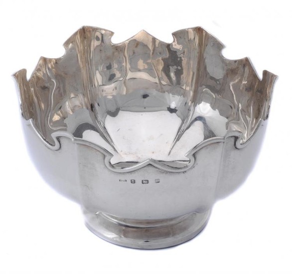 A silver panelled rose bowl by Henry Clifford Davis