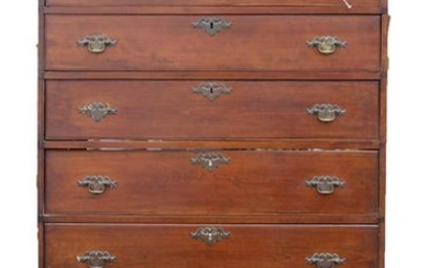 AMERICAN ANTIQUE SOUTHERN TALL CHEST ON FRAME
