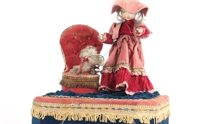 AN EARLY 20TH CENTURY MUSICAL AUTOMATON OF A GIRL