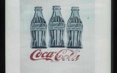 ANDY WARHOL 'Coca Cola ',1962, lithograph, hand numbered limited...
