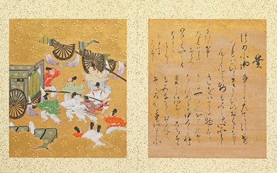 ANONYMOUS, TOSA SCHOOL An Album of 12 Genji Paintings and...