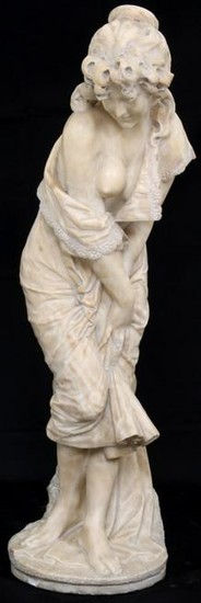 Alabaster Sculpture of a Nude Woman