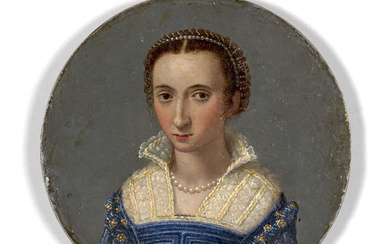 Alessandro ALLORI Florence, 1535 - 1607 Recto : Portrait de femme au collier de perles ; Verso : Figure allégorique