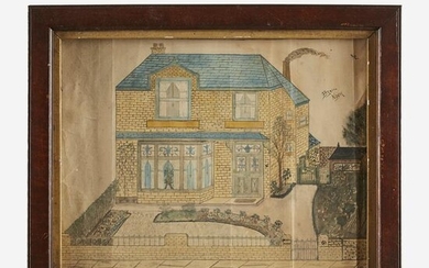 American School 19th century, Portrait of a House Named