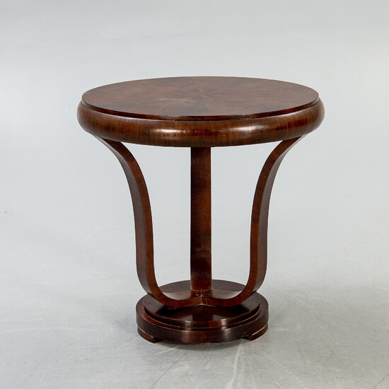 An Art deco style walnut side table modern