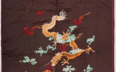 An Embroidered Figurative Panel, China.