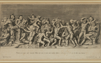 An engraving, plate no. 9, from Sigismundi Augusti Mantuam adeuntis profectio ac triumphus.. “, Pietro Santi Bartoli, 1680.