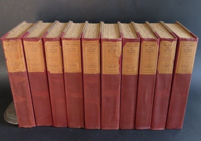 Anatole France, 10 vol. Author signed Limited Edition 1924