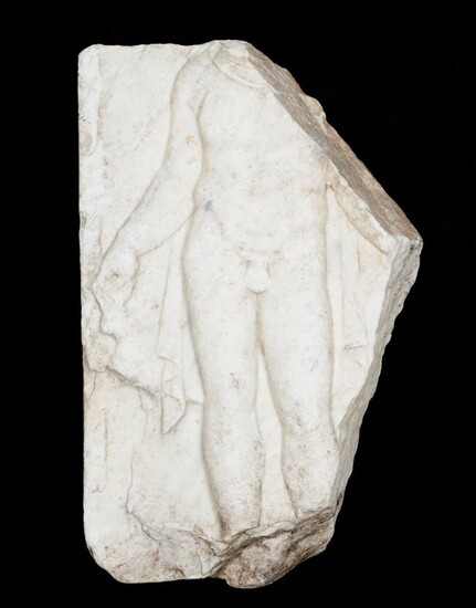 Ancient Roman Marble Frieze Fragment of Narcissus