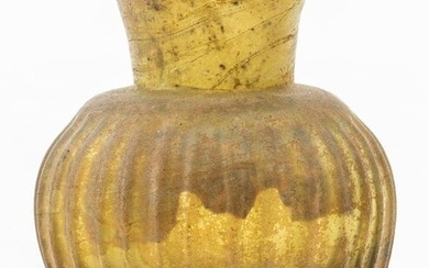 Ancient Roman Short Fluted Bottle