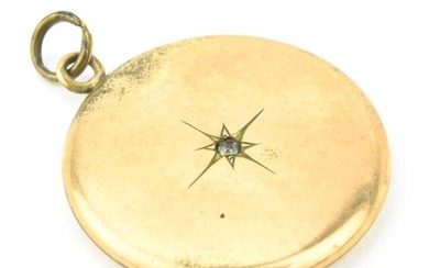 Antique 19th C Starburst Paste Necklace Pendant.