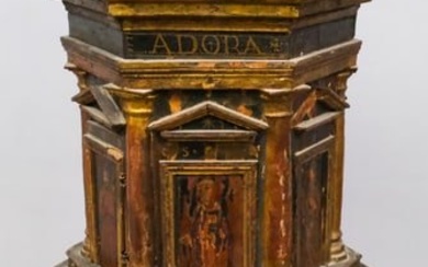 Antique Carved Wooden Reliquary Shrine
