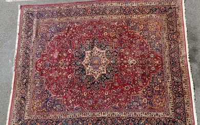 Antique Persian Kashan Meshad Rug
