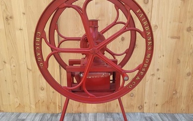 Antique Red Cast Iron Fairbanks Morse and Co Chicago Double...