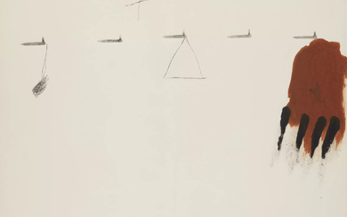 Antoni Tàpies, Spanish 1923-2012, Claus i ditades, 1971; etching with...