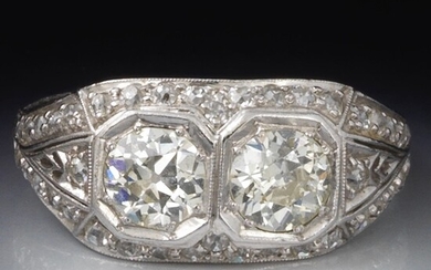 Art Deco Double Diamond Ring