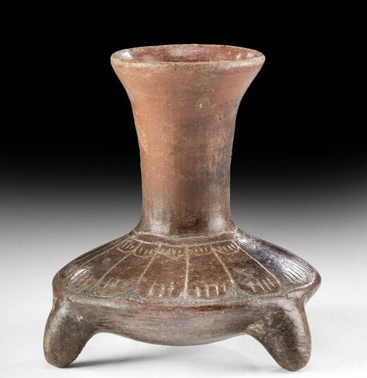 Aztec Incised Pottery Tripod Vessel