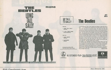 Beatles 1964 'Long Tall Sally' Press Release