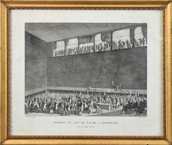 Berthault Etching of the Tennis Court Oath.