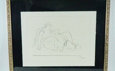 Bibi Hilton's Picasso (After) "Femme et Enfant" Lithograph