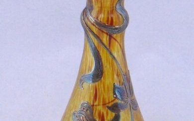 Bohemian Silver overlay glass vase
