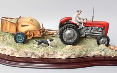 Border Fine Arts 'Hay Turning' (Massey Ferguson Tractor and Wuffler),...
