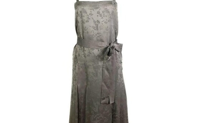 Bottega Veneta Grey Silk Multi Flower Sleeveless Dress