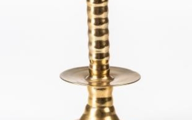 Brass Trumpet-base Mid-drip Candlestick
