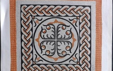 British Museum Ancient Marbles 1818 HC Print. Mosaic Floor