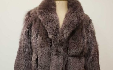 Brown Dyed Fox Fur Coat