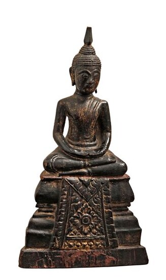 Buddha, bronze, marks of gilt